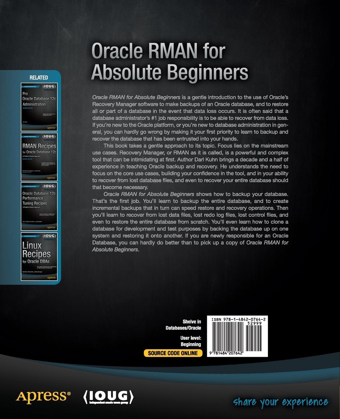 Rückseitencover Oracle RMAN for Absolute Beginners