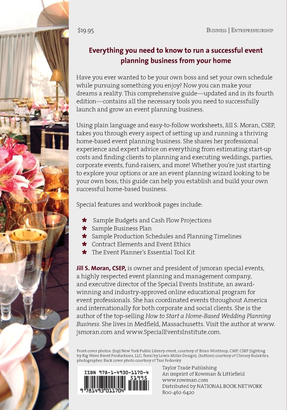 Rückseitencover How to Start a Home-Based Event Planning Business