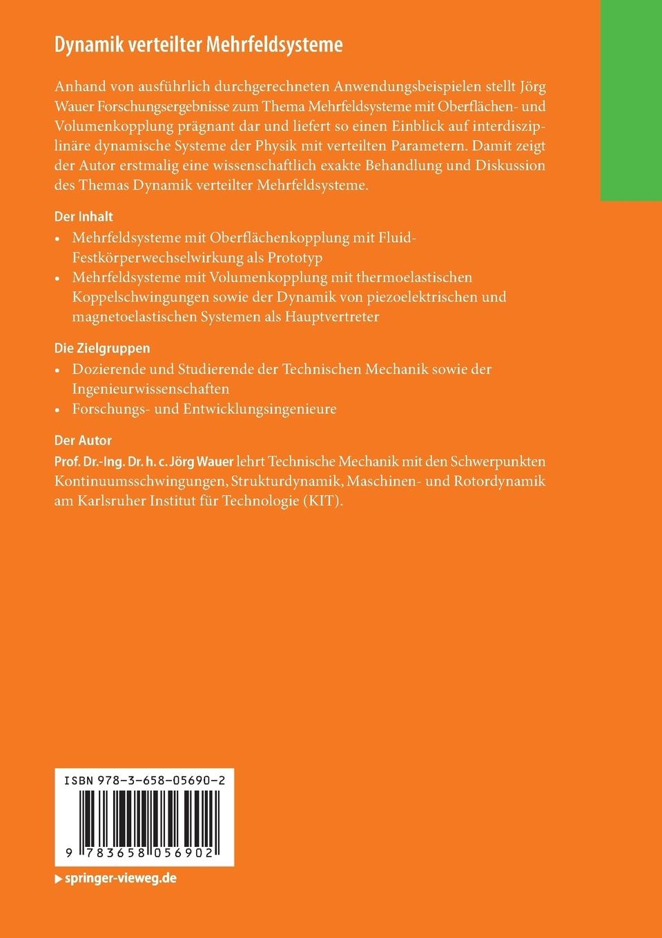 Rückseitencover Dynamik verteilter Mehrfeldsysteme