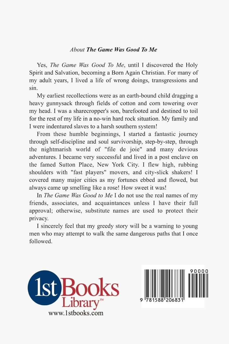 Rückseitencover The Game Was Good to Me