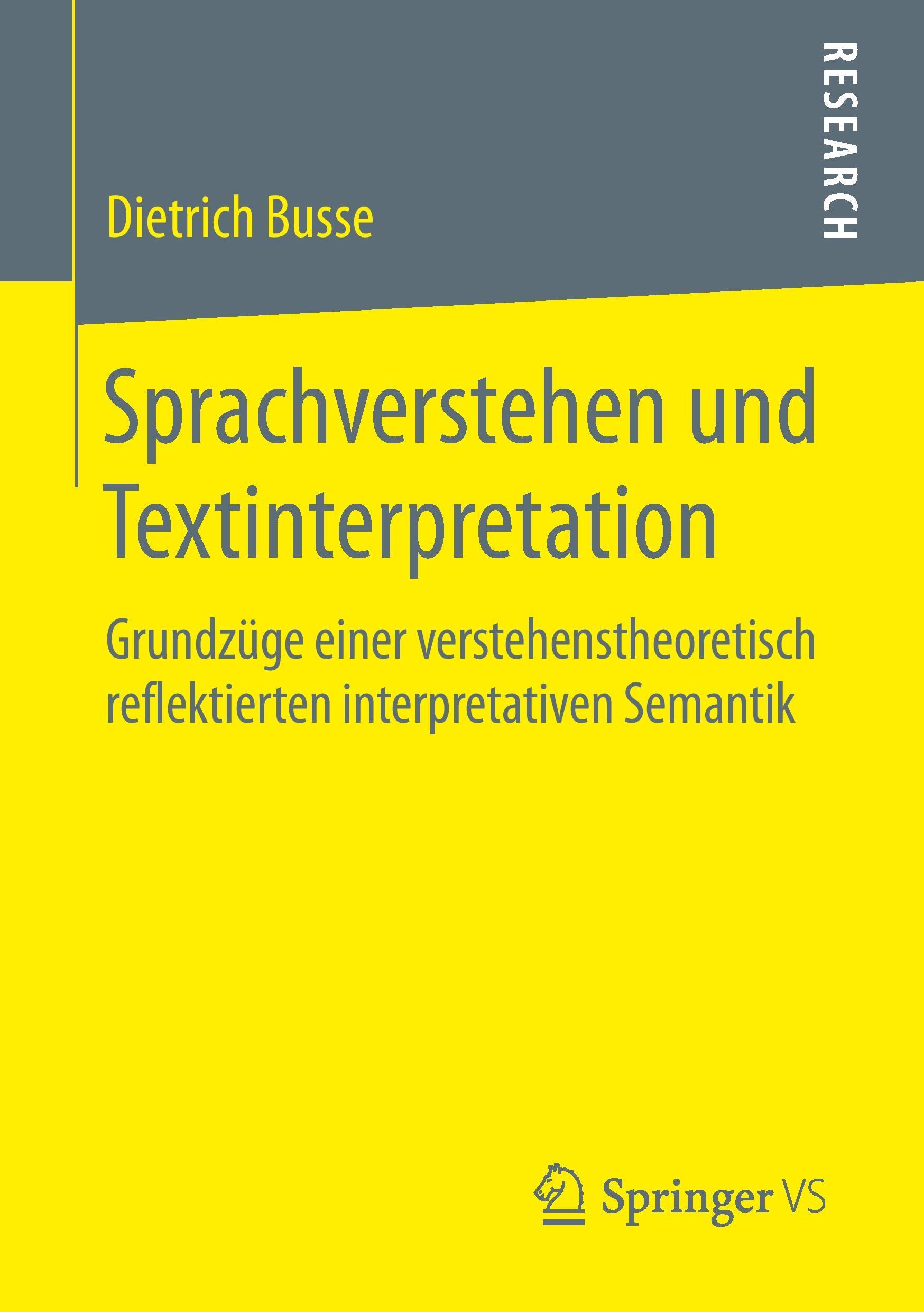 Vorderes Coverbild Sprachverstehen und Textinterpretation