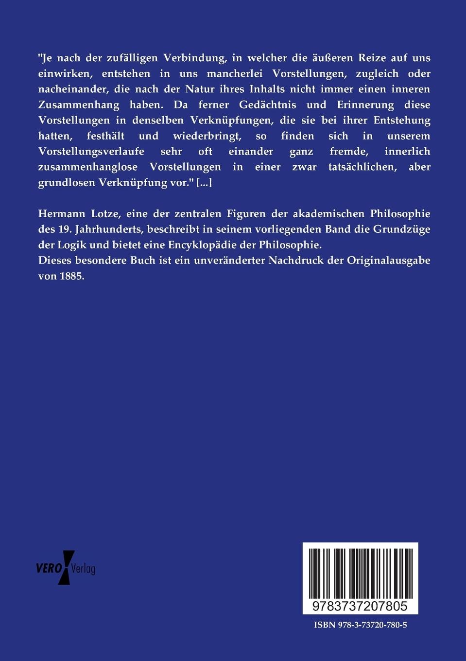 Rückseitencover Grundzüge der Logik und Encyklopädie der Philosophie