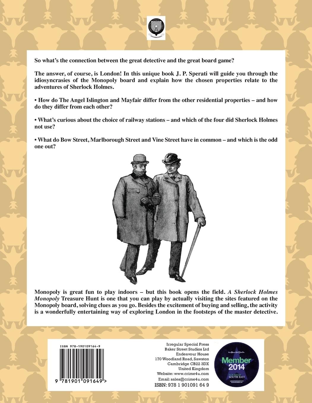 Rückseitencover A Sherlock Holmes Monopoly - An unofficial guide and outdoor activity (Standard B&W edition)