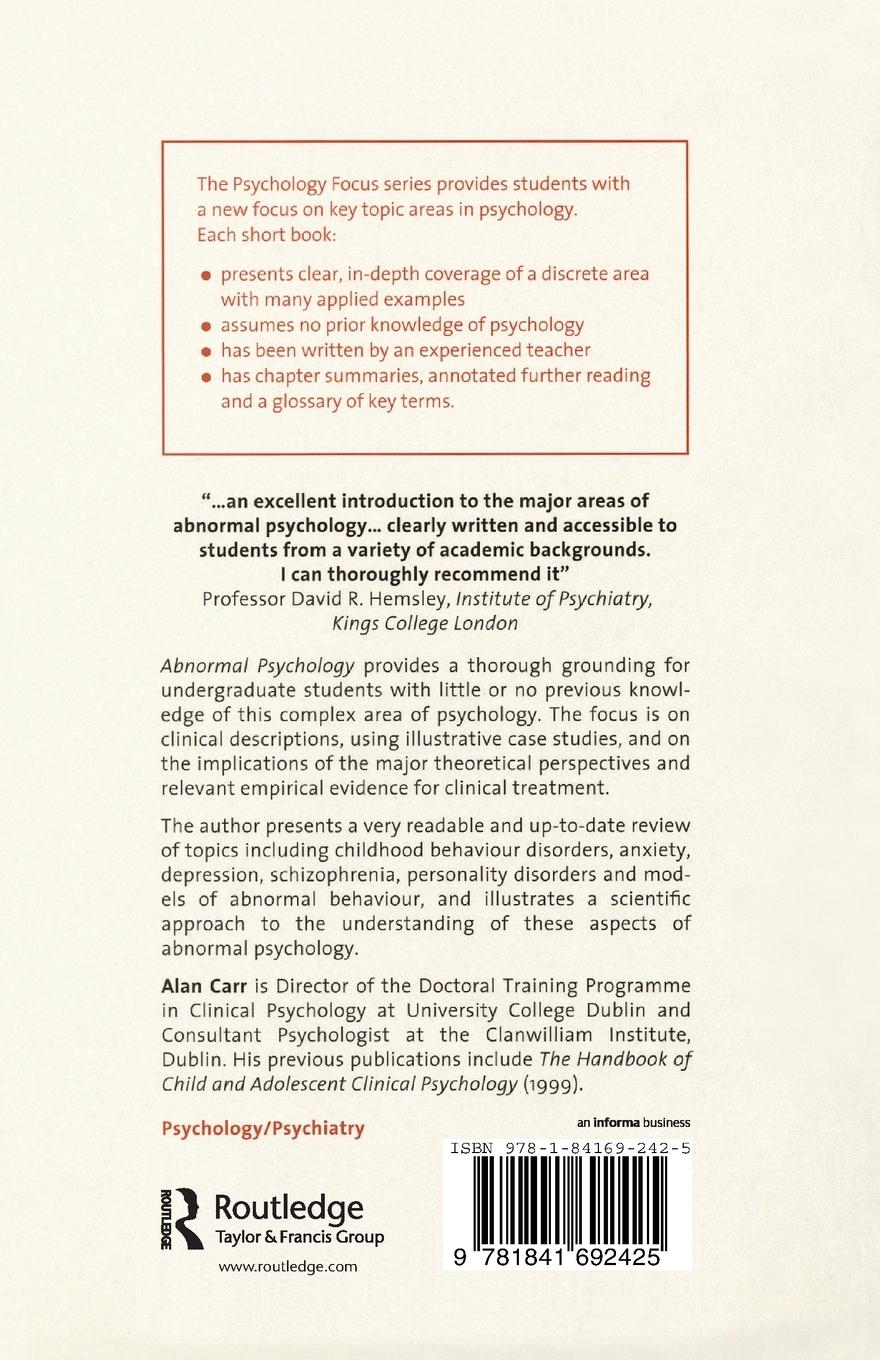 Rückseitencover Abnormal Psychology