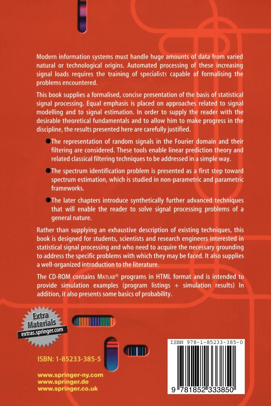 Rückseitencover Statistical Signal Processing