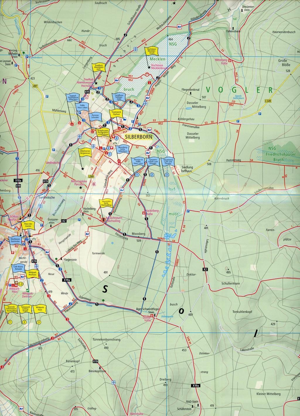 Beispielinhalt (Bild) Wanderkarte Hochsolling 1 : 25 000