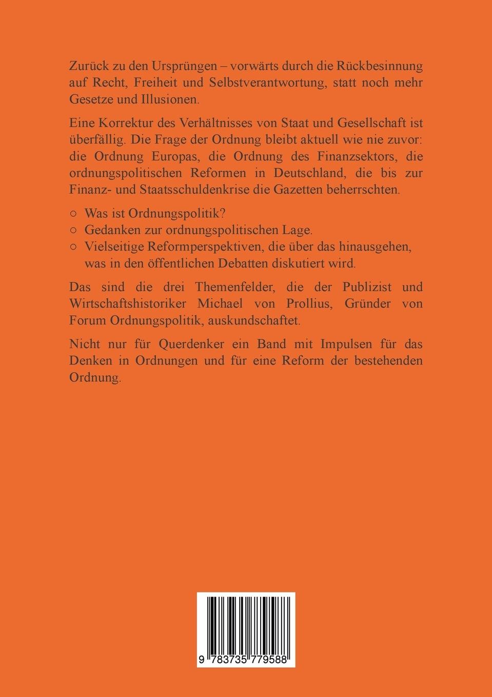 Rückseitencover Auf der Suche nach einer anderen Ordnung
