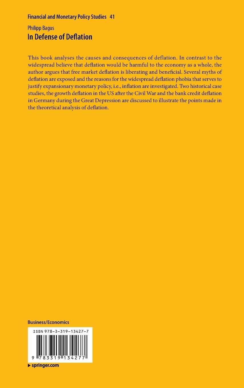 Rückseitencover In Defense of Deflation