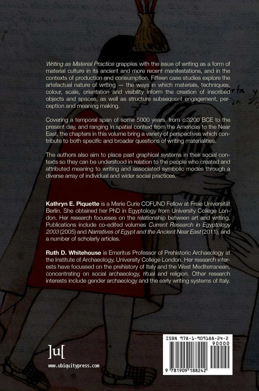 Rückseitencover Writing as Material Practice