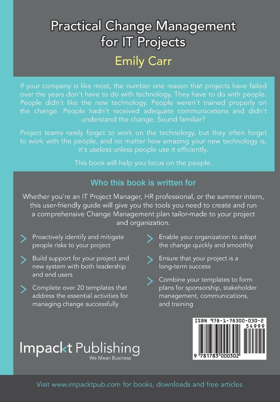 Rückseitencover Practical Change Management for It Projects