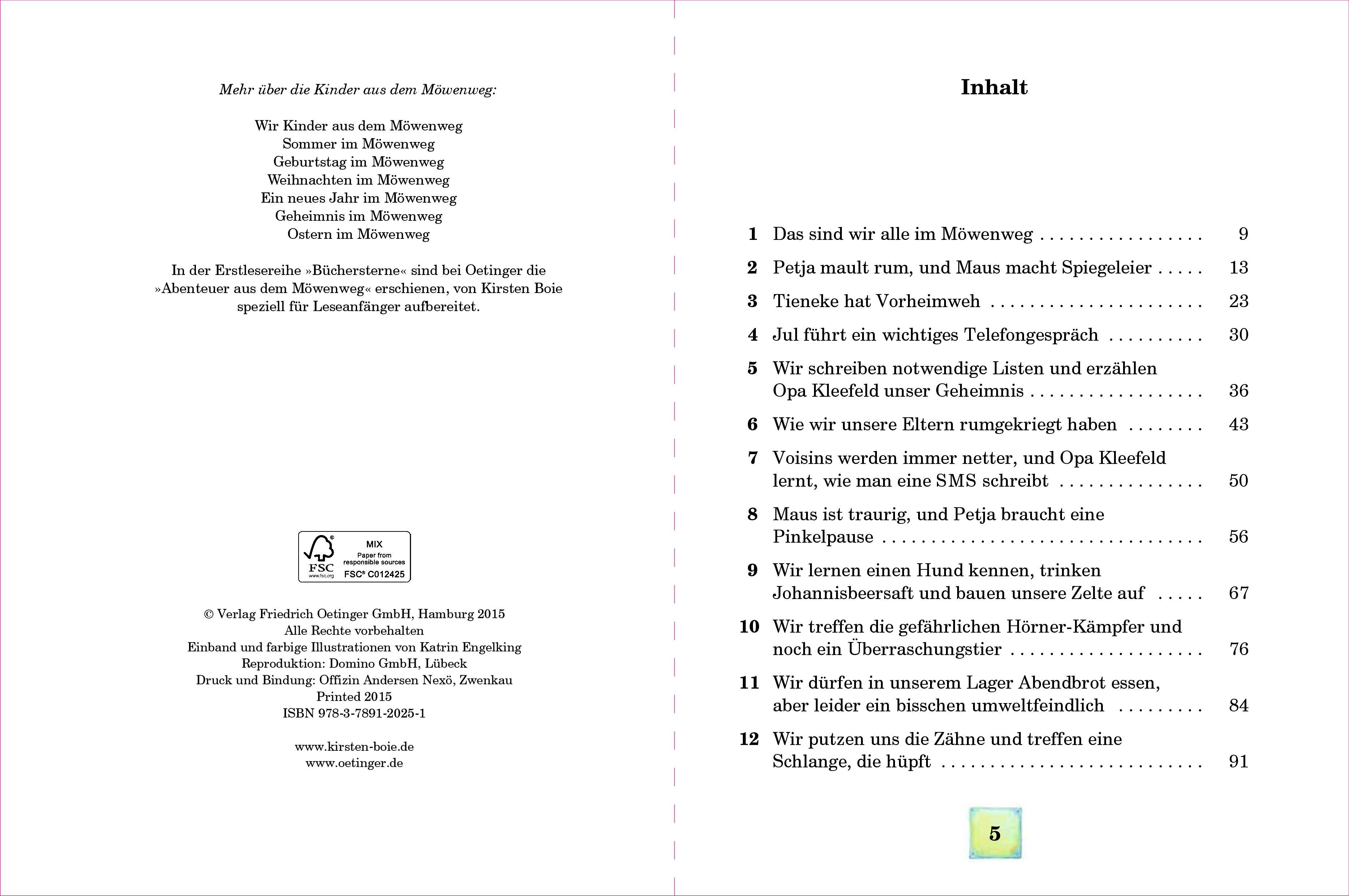 Beispielinhalt (Bild) Ferien im Möwenweg