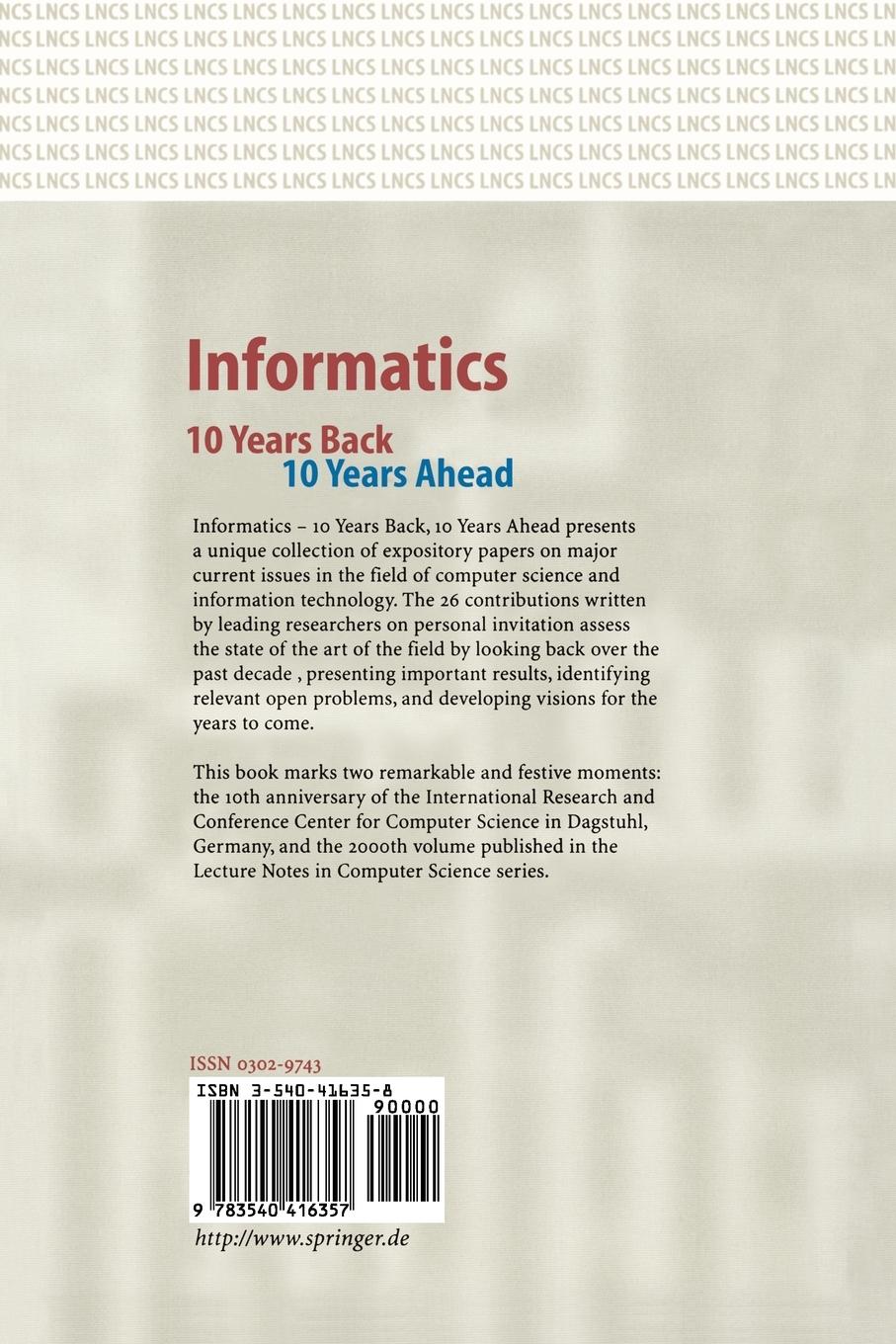 Rückseitencover Informatics