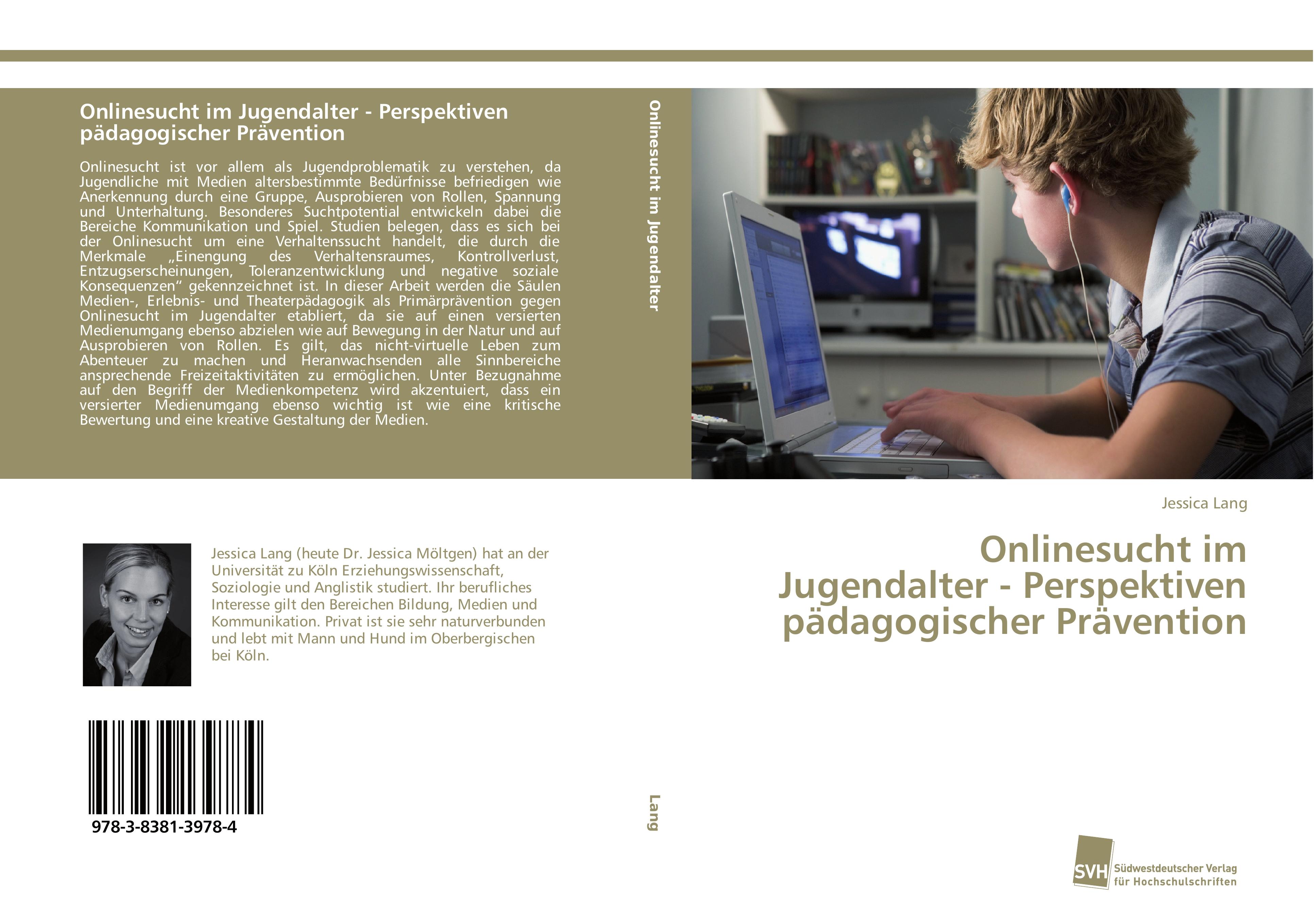 Vorderes Coverbild Onlinesucht im Jugendalter - Perspektiven pädagogischer Prävention