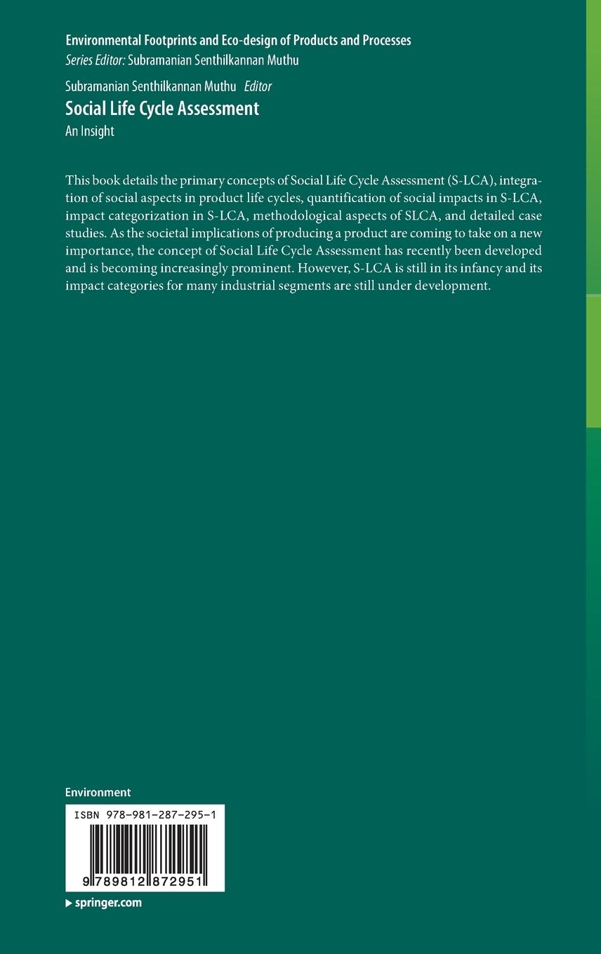 Rückseitencover Social Life Cycle Assessment