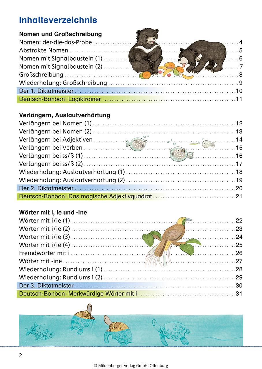 Beispielinhalt (Bild) Das Übungsheft Rechtschreiben 3