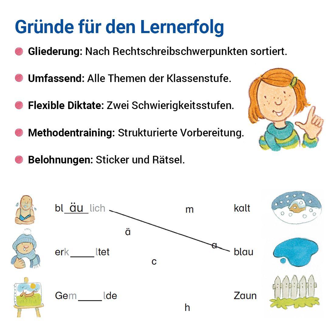 Beispielinhalt (Bild) Das Übungsheft Rechtschreiben 4