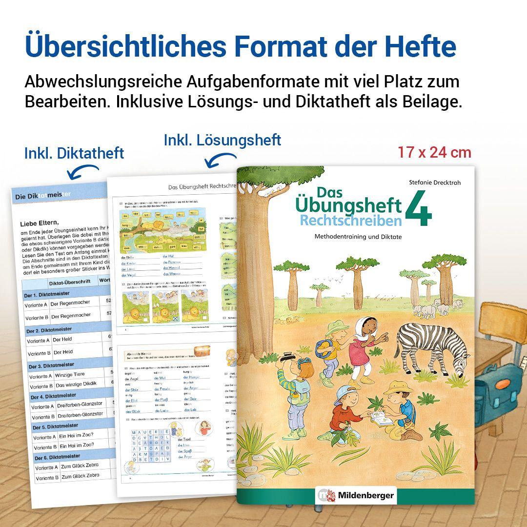 Beispielinhalt (Bild) Das Übungsheft Rechtschreiben 4