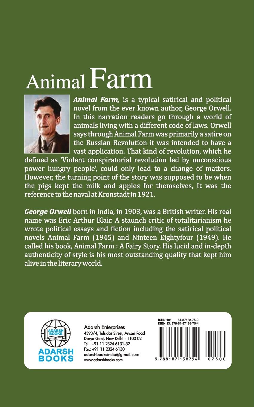 Rückseitencover Animal Farm