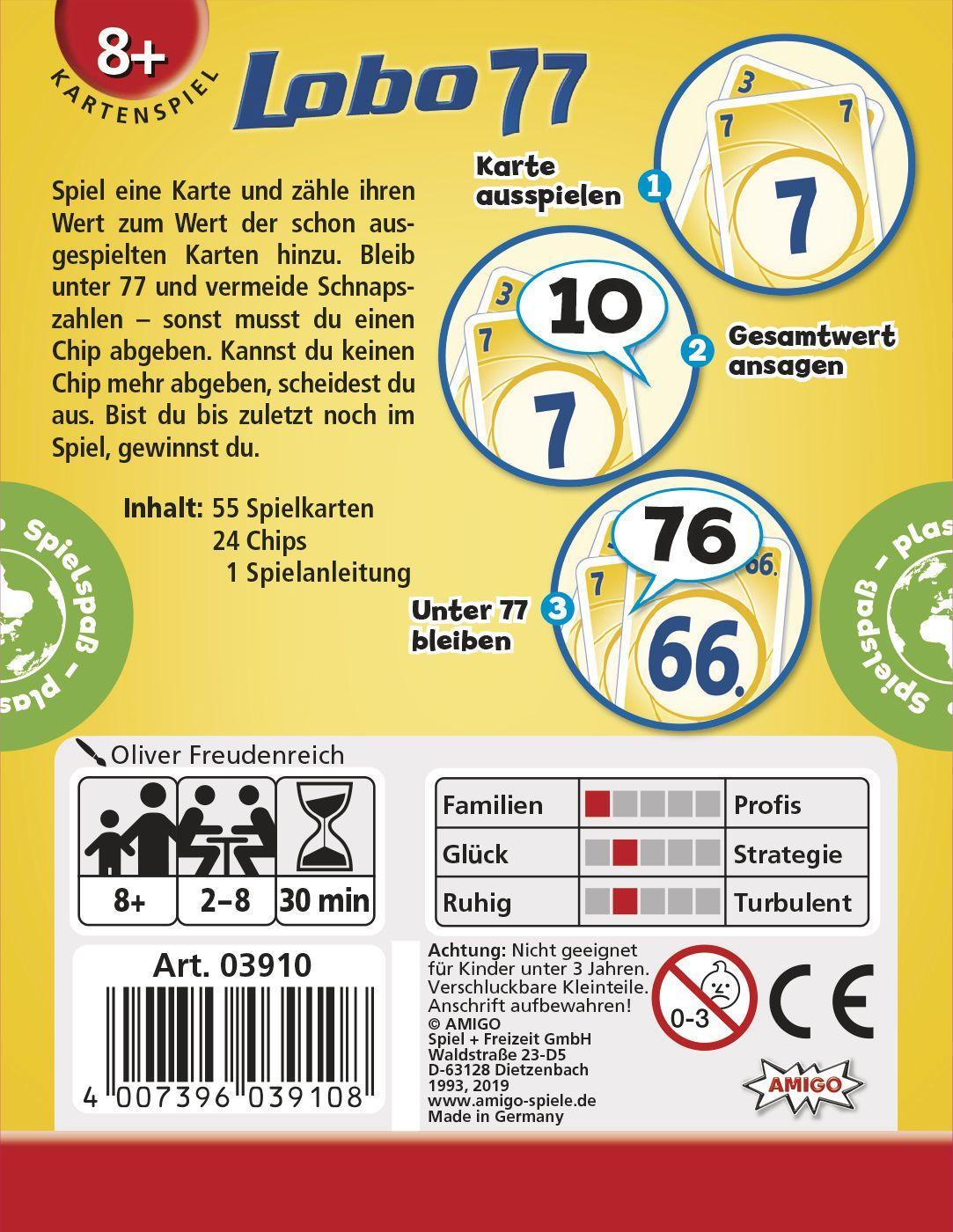 Beispielinhalt (Bild) Lobo 77. Kartenspiel