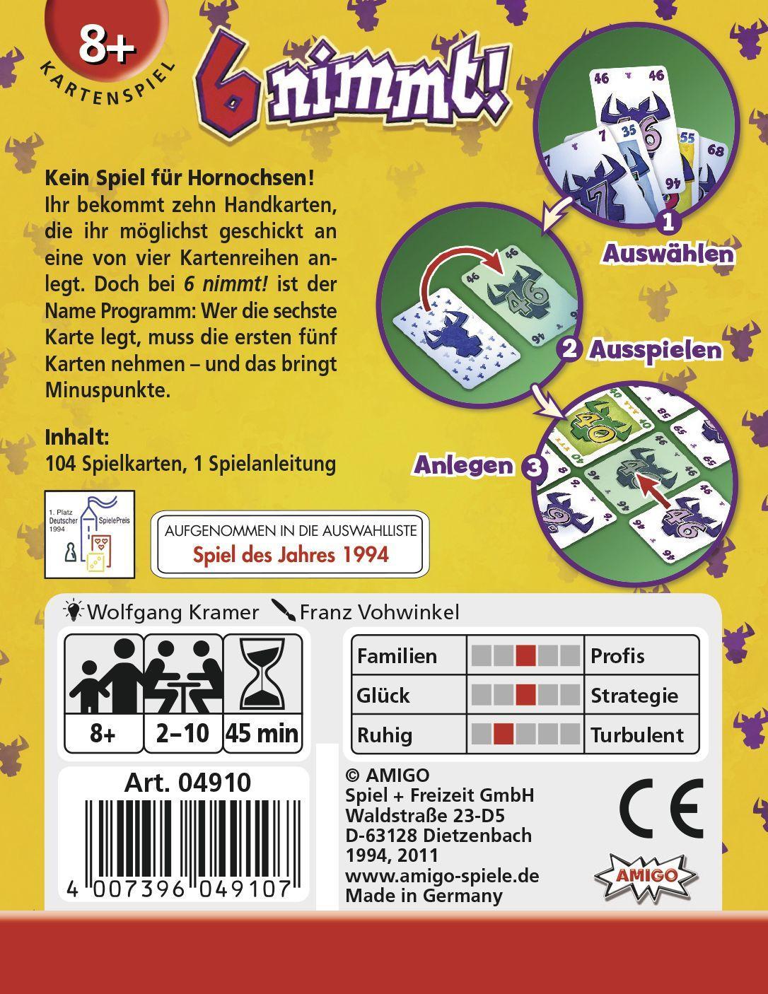 Beispielinhalt (Bild) 6 nimmt! Kartenspiel