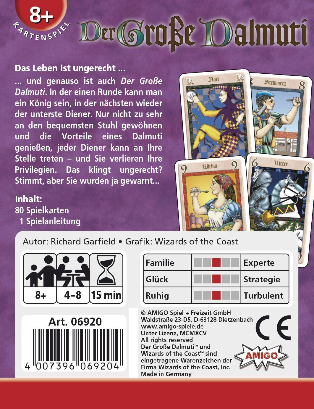 Beispielinhalt (Bild) Der Große Dalmuti. Kartenspiel