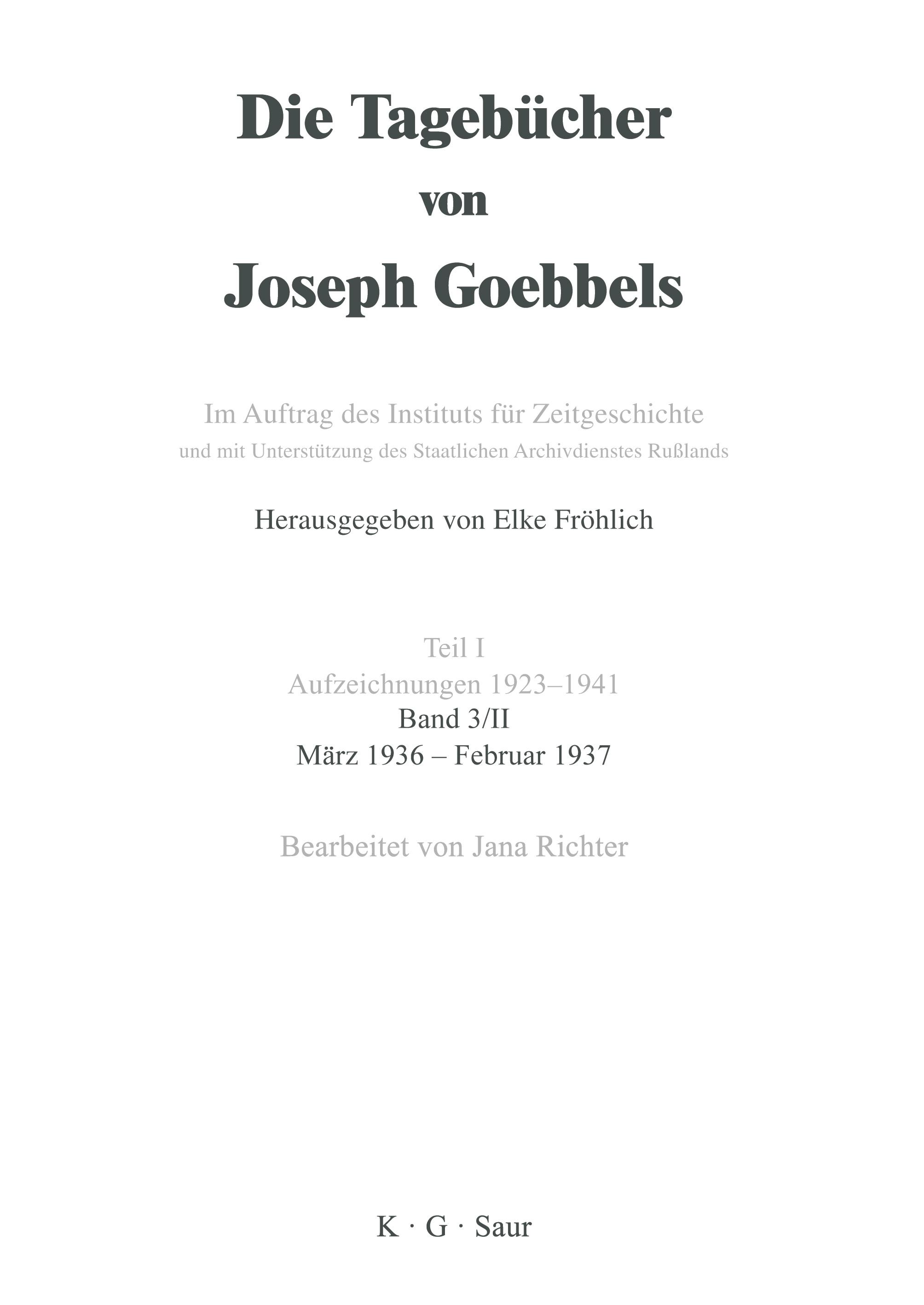 Vorderes Coverbild März 1936 - Februar 1937