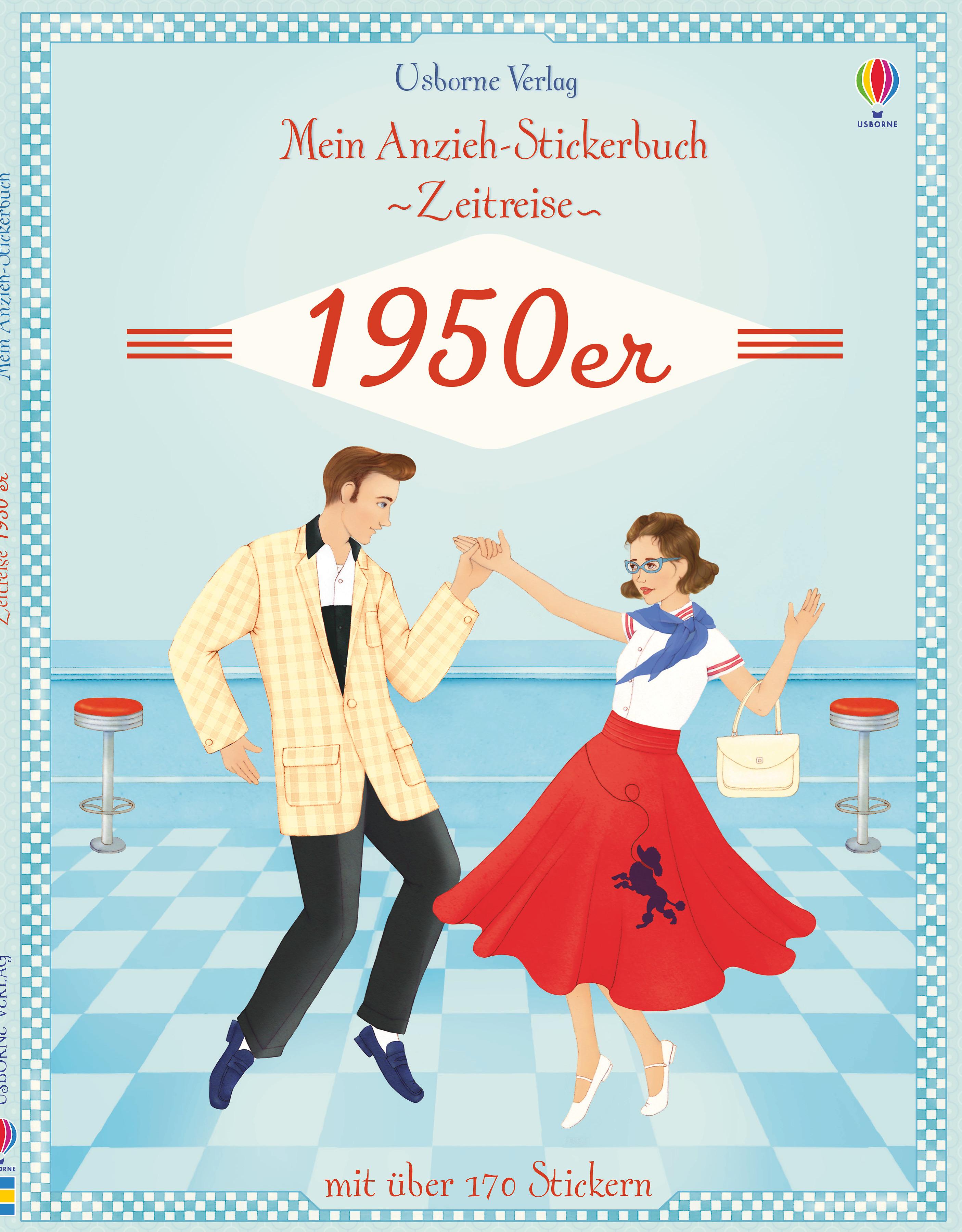 Vorderes Coverbild Mein Anzieh-Stickerbuch Zeitreise: 1950er