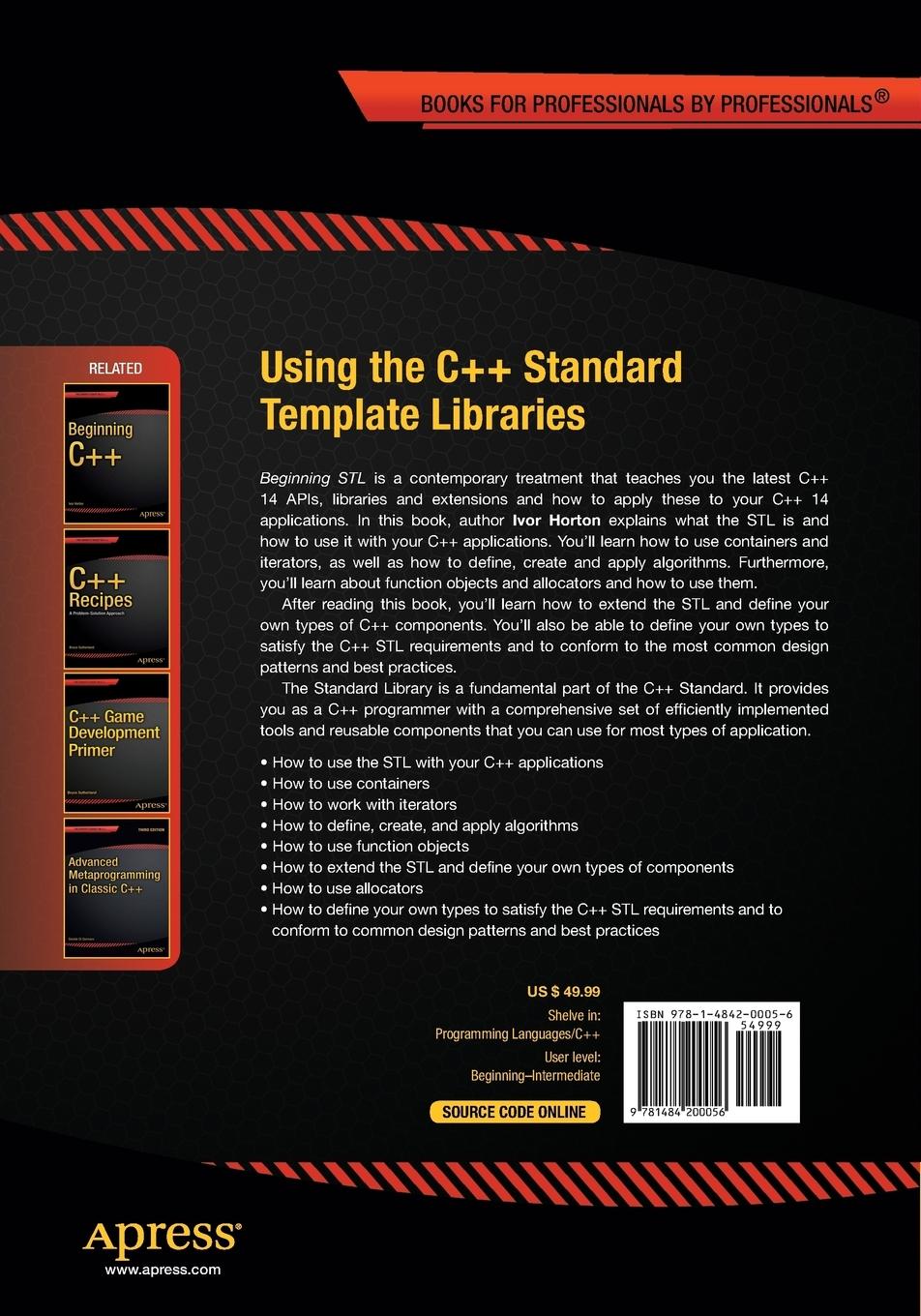 Rückseitencover Using the C++ Standard Template Libraries