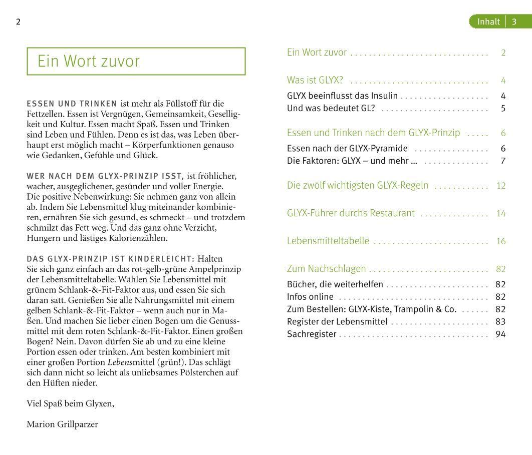 Beispielinhalt (Bild) GLYX-Kompass