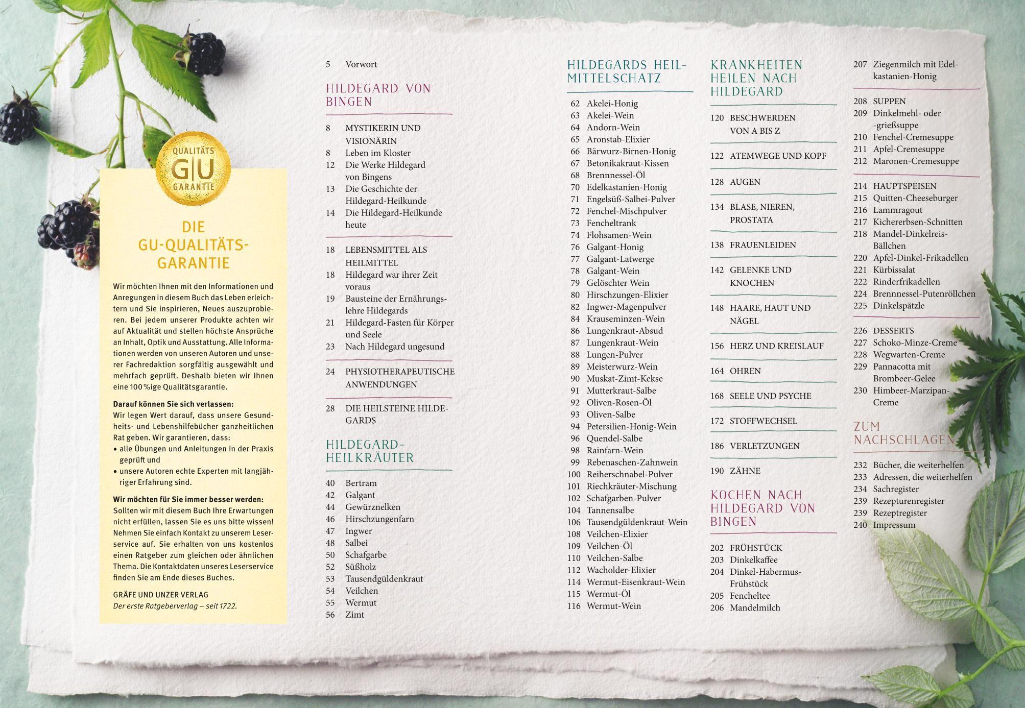 Beispielinhalt (Bild) Das Heilwissen der Hildegard von Bingen