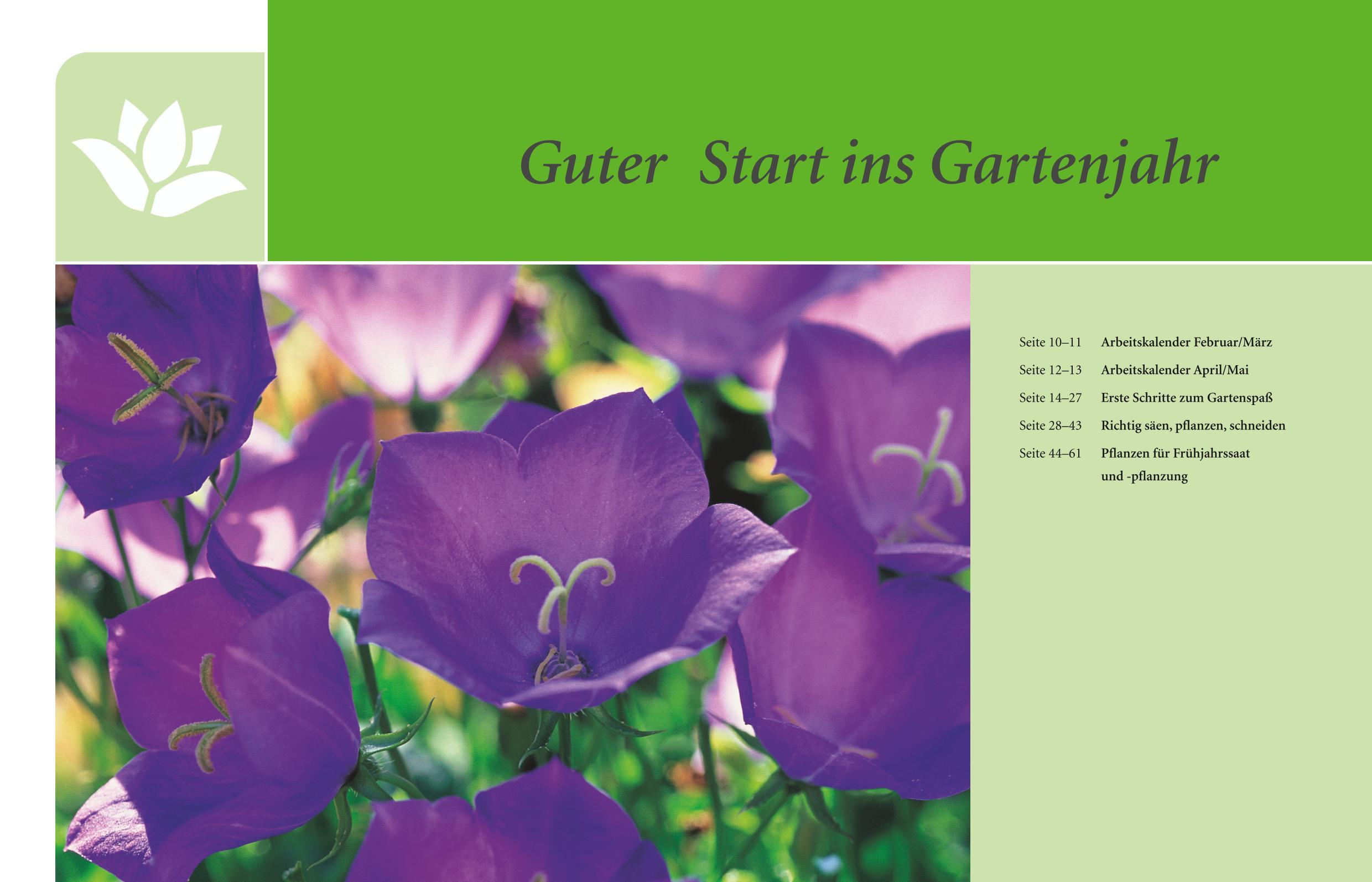 Beispielinhalt (Bild) Gartenjahr für Einsteiger