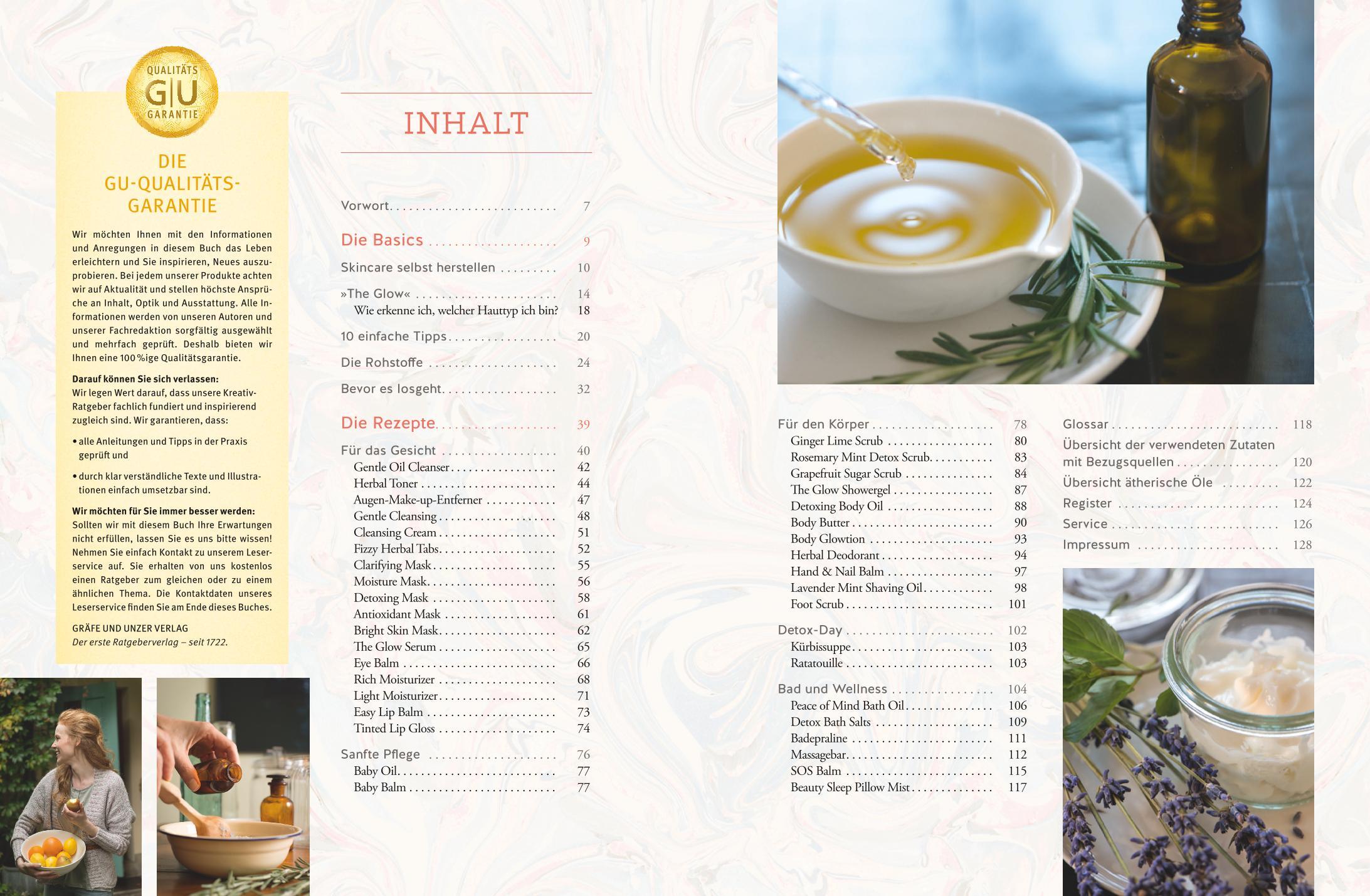 Beispielinhalt (Bild) The Glow - Naturkosmetik selber machen