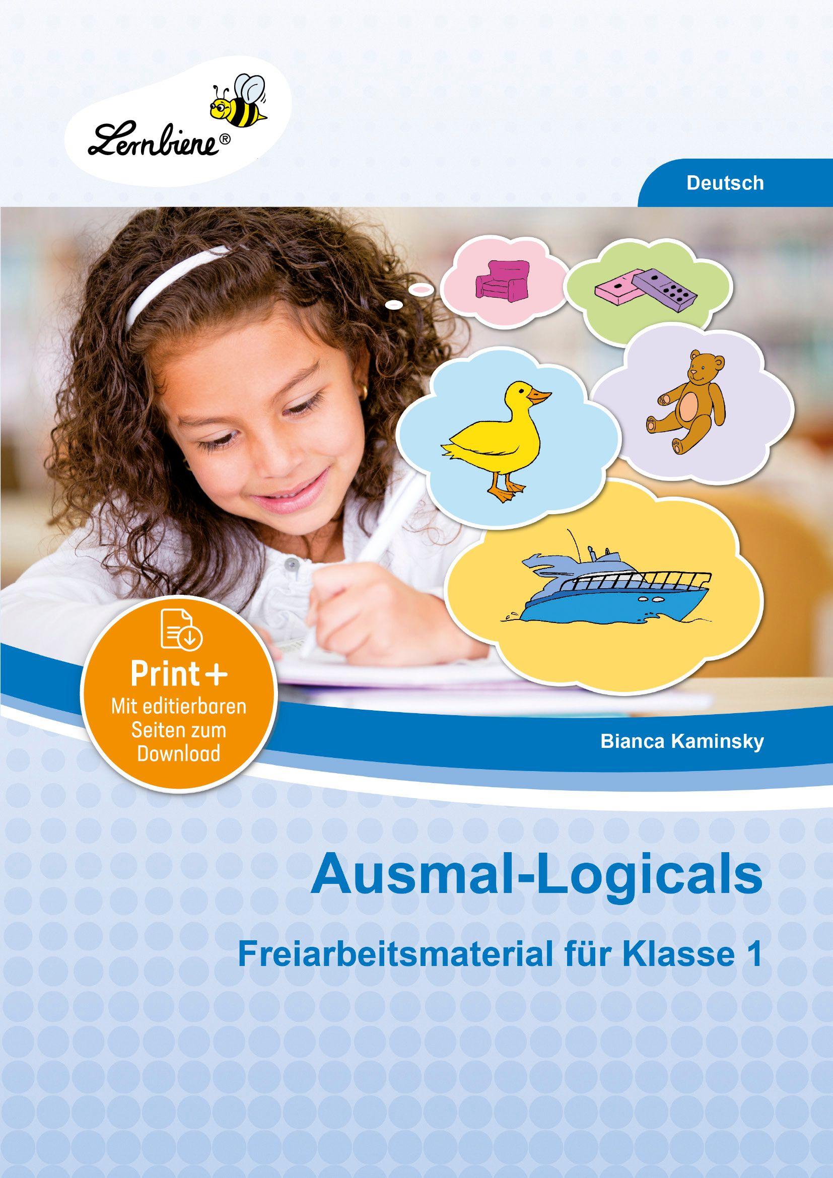 Vorderes Coverbild Ausmal-Logicals. Grundschule, Deutsch, Klasse 1