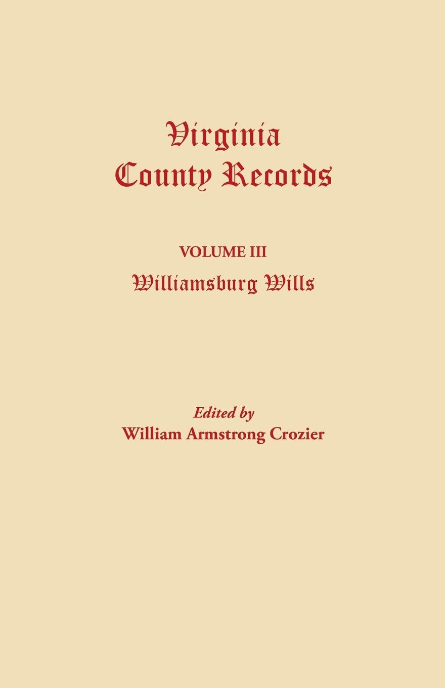 Vorderes Coverbild Virginia County Records. Volume III