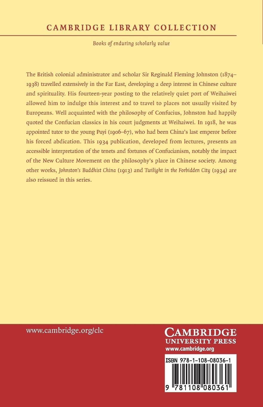 Rückseitencover Confucianism and Modern China