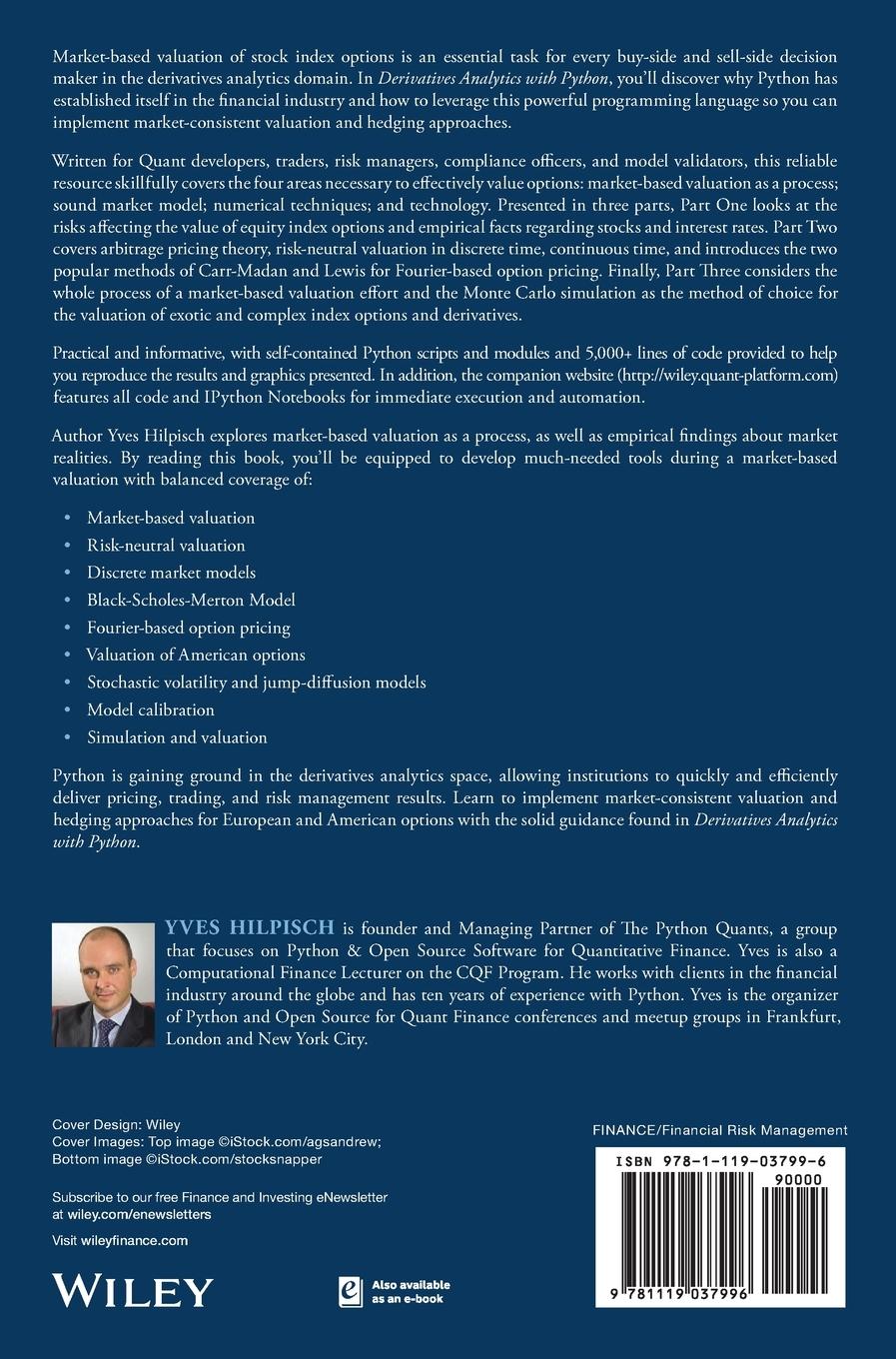 Rückseitencover Derivatives Analytics with Python