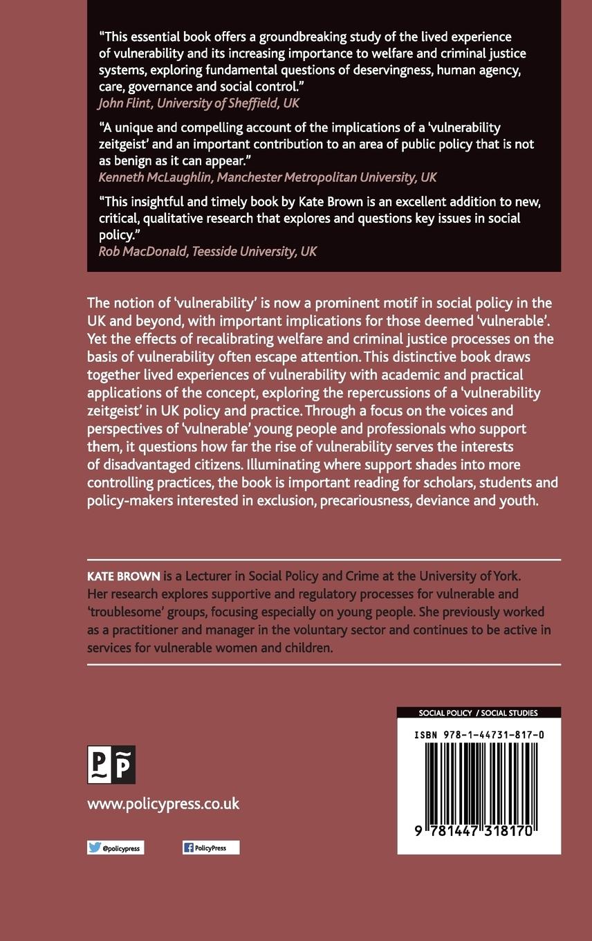 Rückseitencover Vulnerability and young people