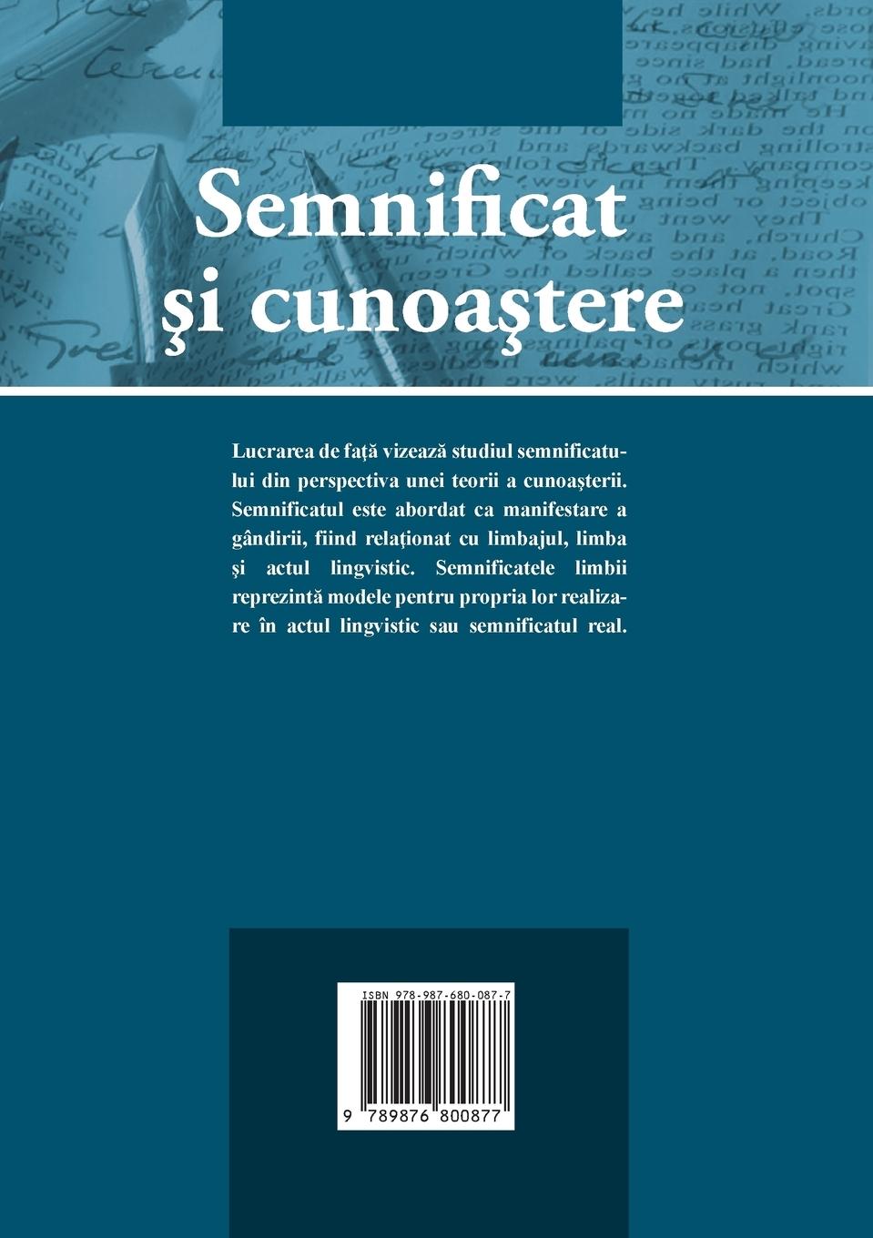 Rückseitencover Semnificat ¿i cunoa¿tere