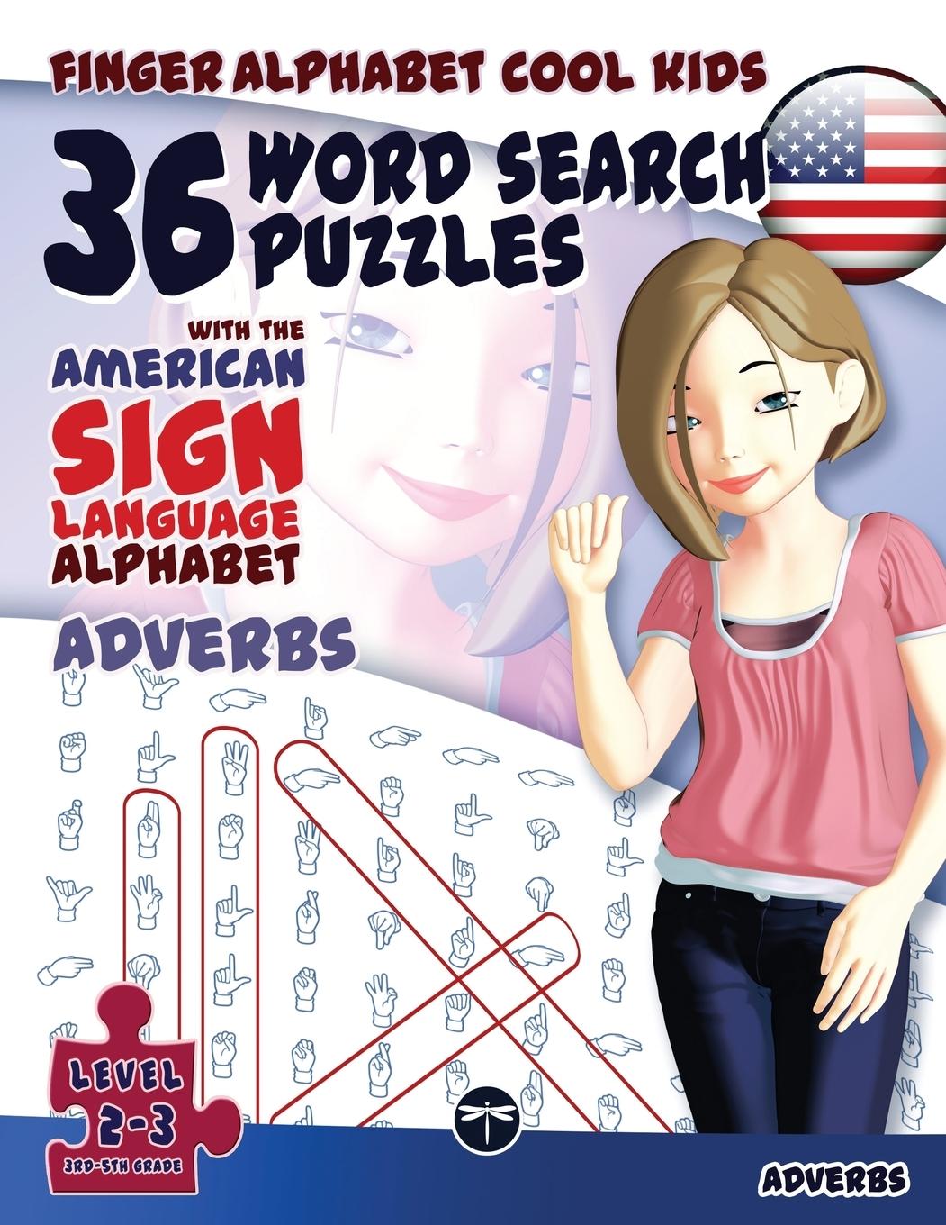 Vorderes Coverbild 36 Word Search Puzzles with The American Sign Language Alphabet