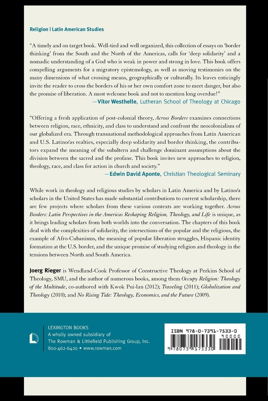 Rückseitencover Across Borders