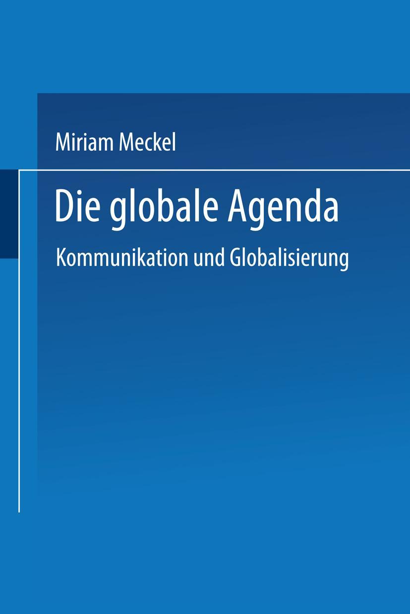 Vorderes Coverbild Die globale Agenda
