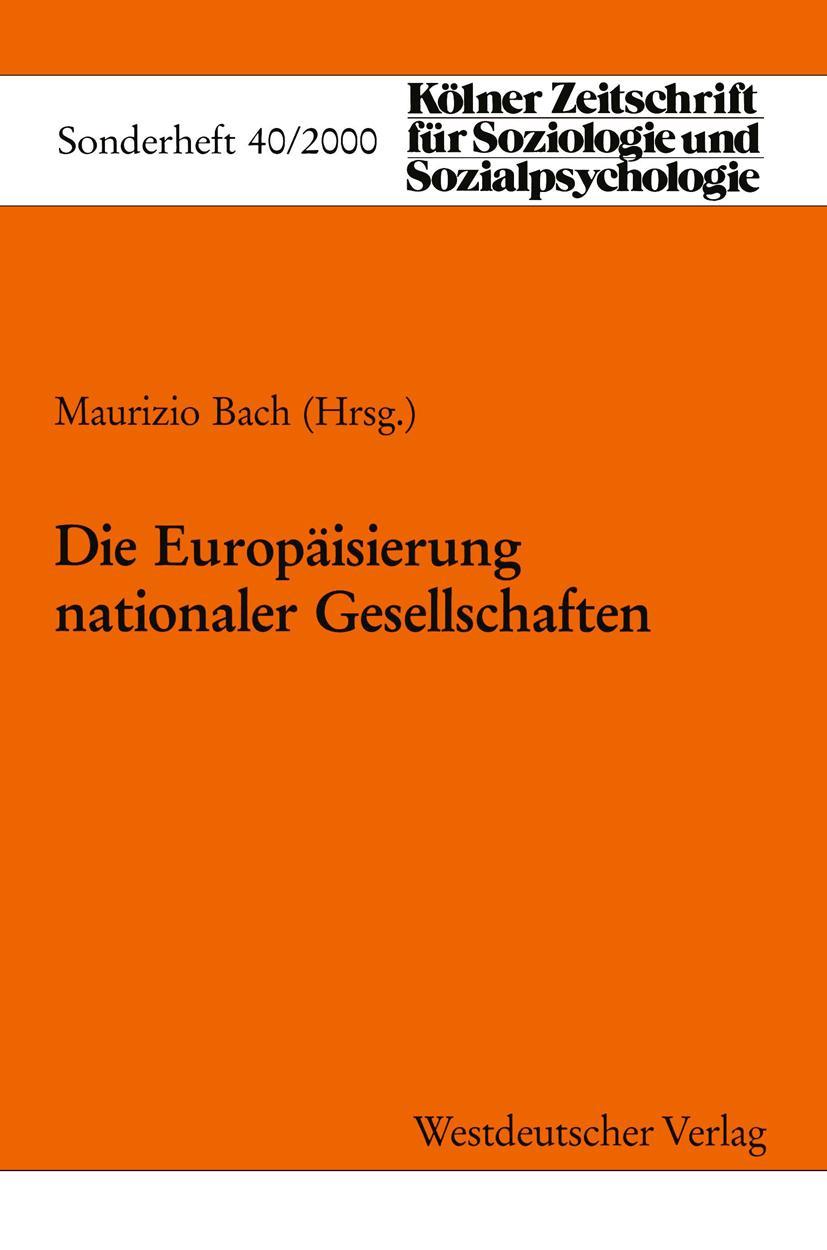 Vorderes Coverbild Die Europäisierung Nationaler Gesellschaften