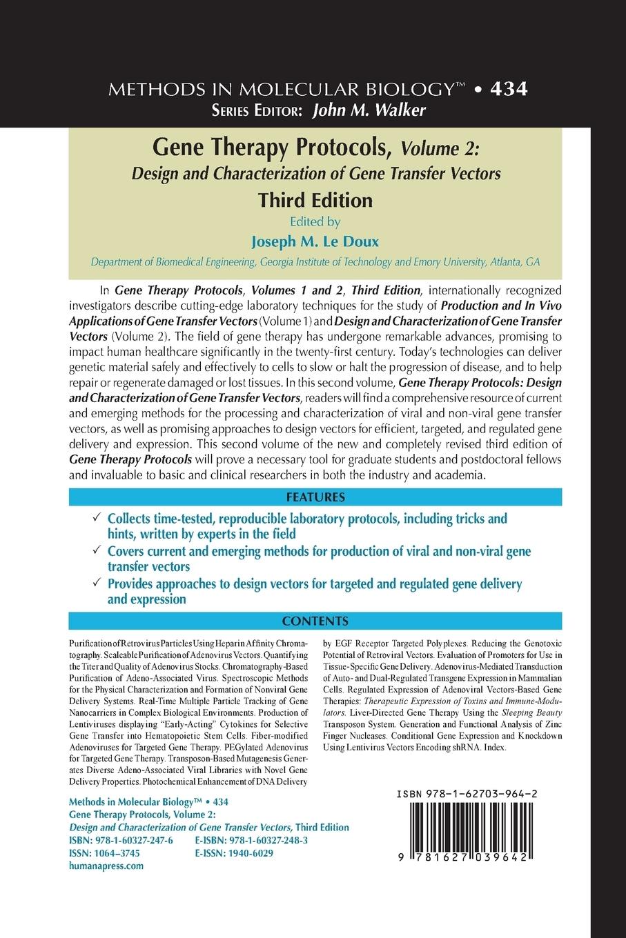 Rückseitencover Gene Therapy Protocols