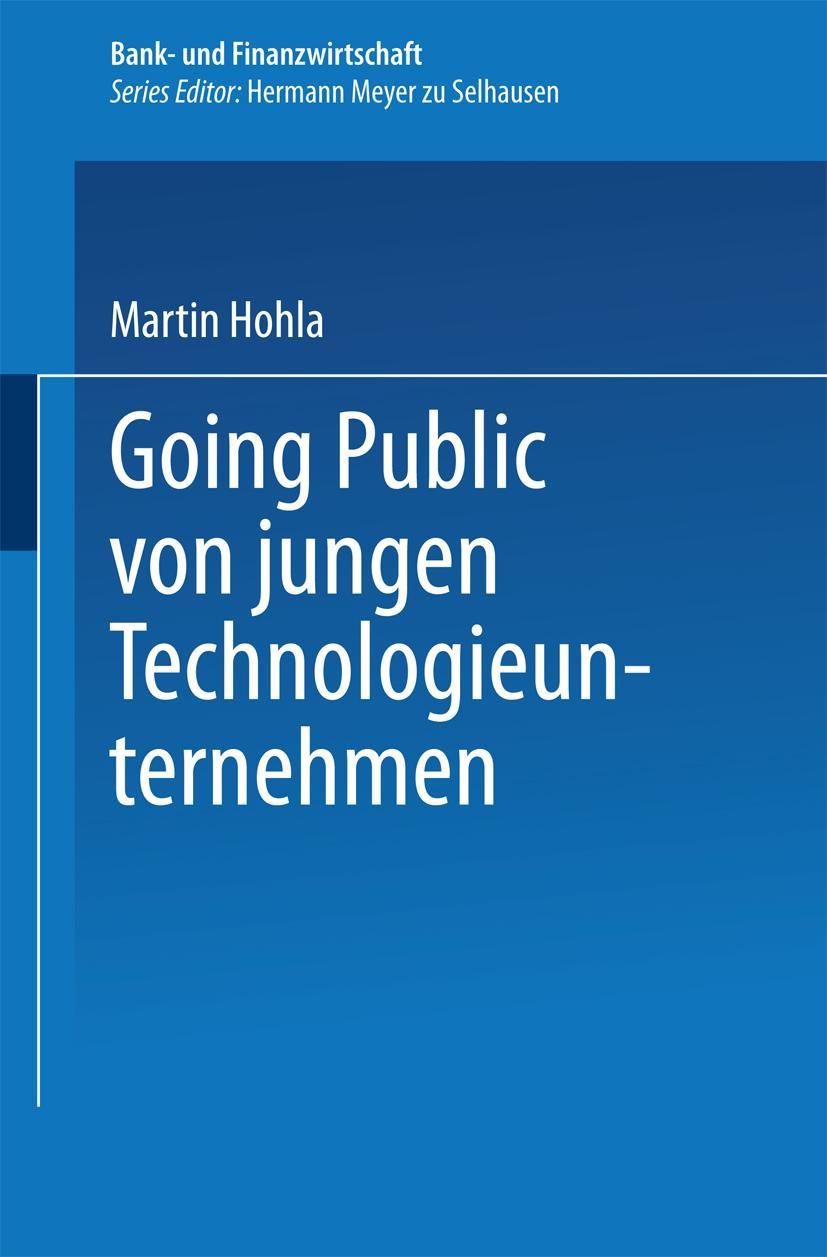 Vorderes Coverbild Going Public von jungen Technologieunternehmen