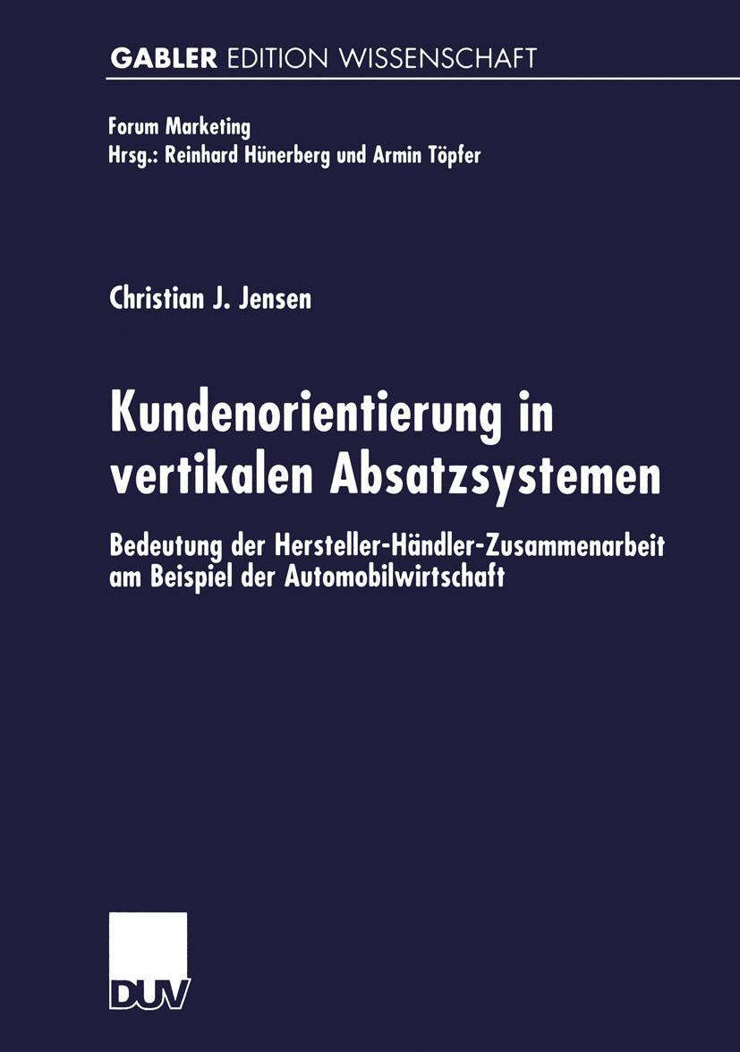 Vorderes Coverbild Kundenorientierung in vertikalen Absatzsystemen