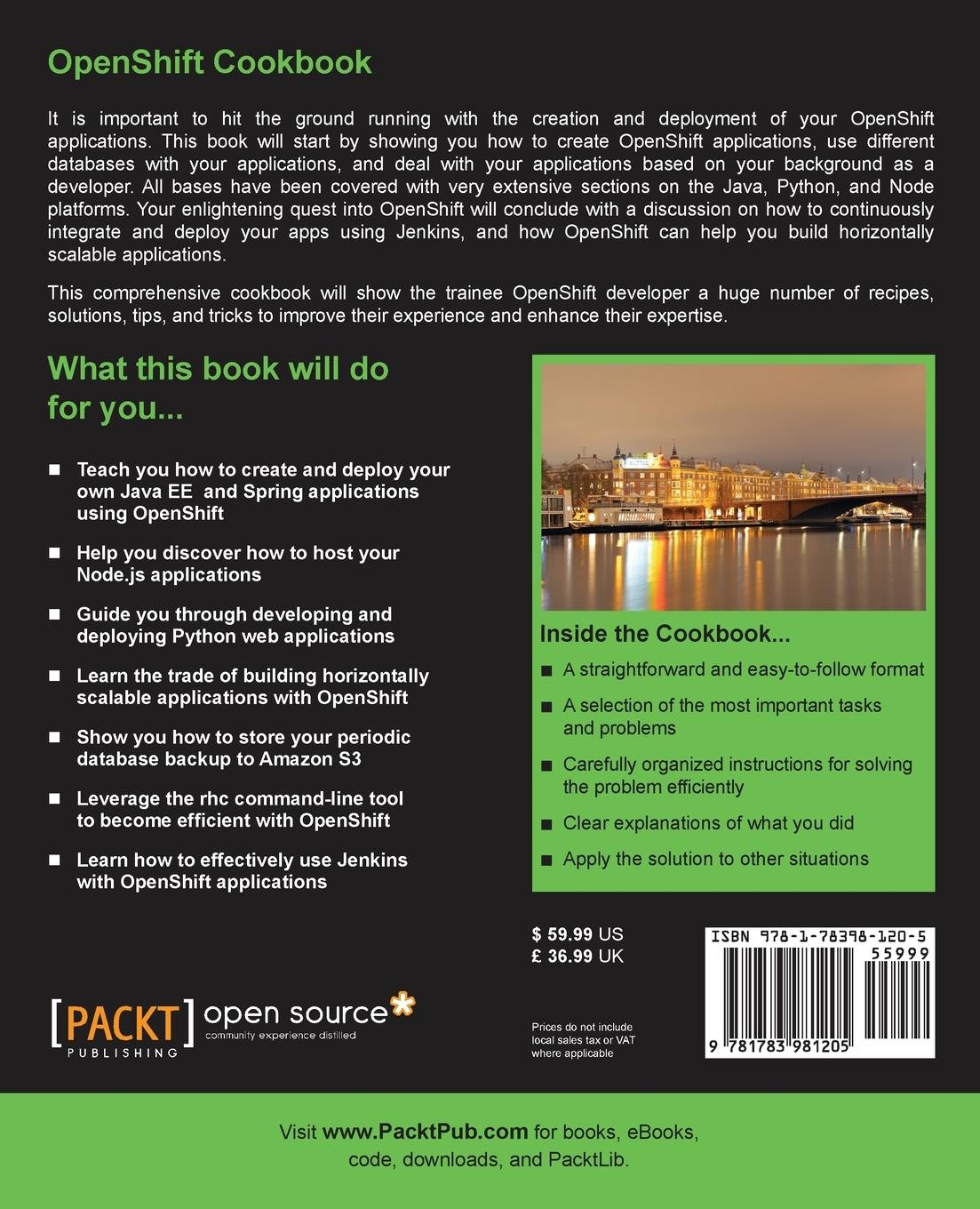 Rückseitencover OpenShift Cookbook