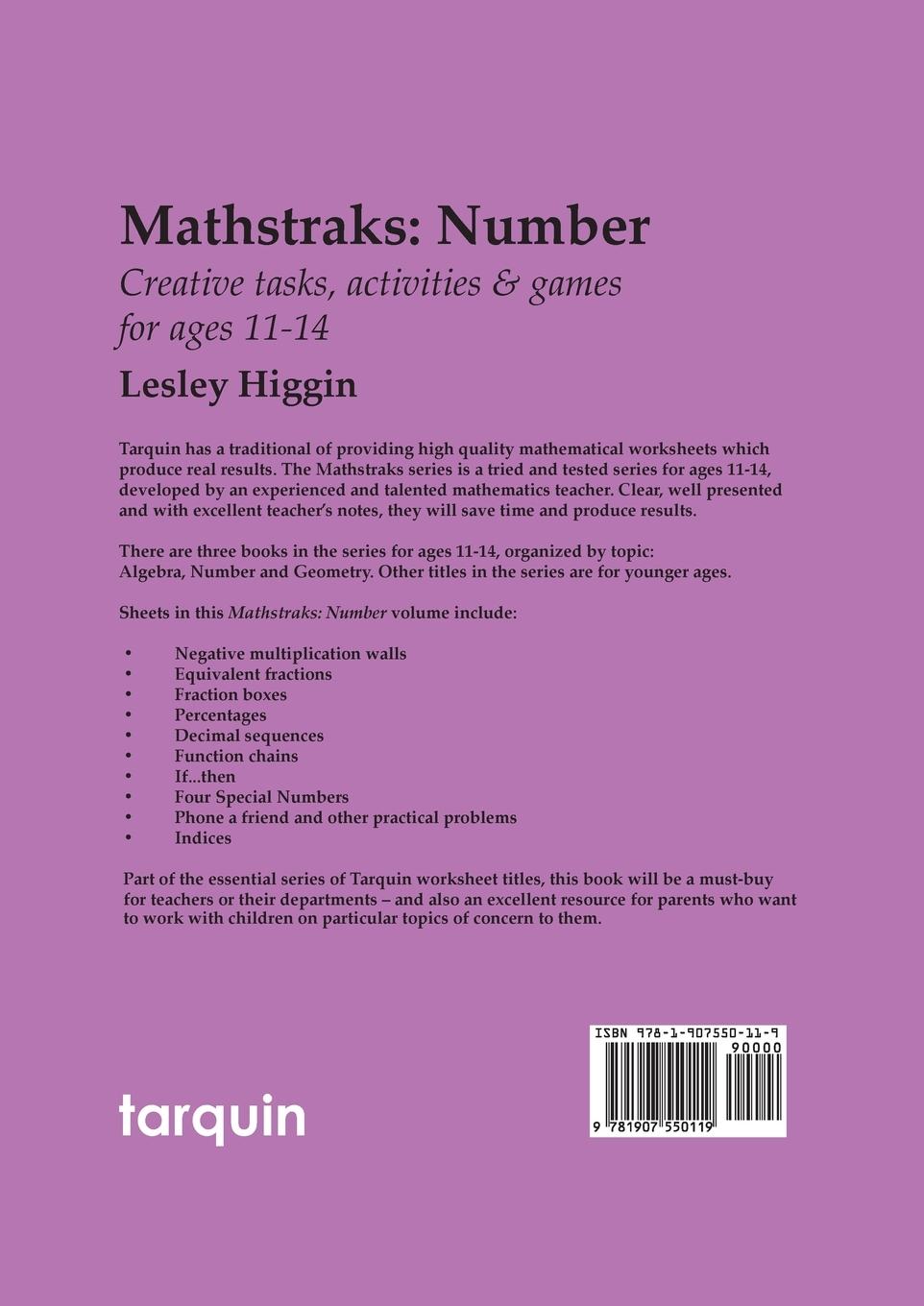 Rückseitencover Number - Mathtraks