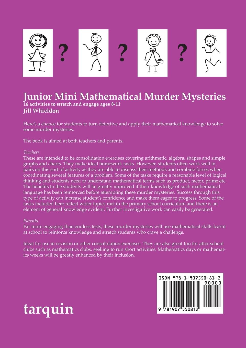 Rückseitencover Junior Mini Mathematical Murder Mysteries