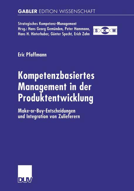 Vorderes Coverbild Kompetenzbasiertes Management in der Produktentwicklung