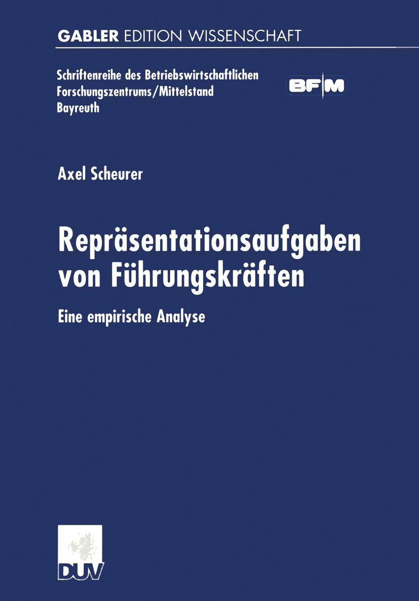 Vorderes Coverbild Repräsentationsaufgaben von Führungskräften